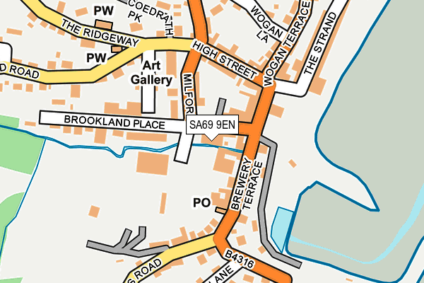 SA69 9EN map - OS OpenMap – Local (Ordnance Survey)