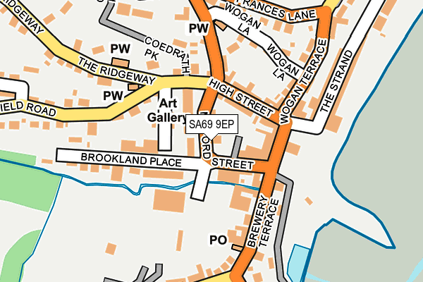 SA69 9EP map - OS OpenMap – Local (Ordnance Survey)