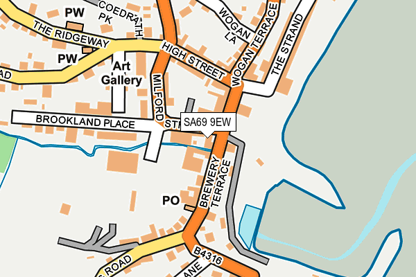 SA69 9EW map - OS OpenMap – Local (Ordnance Survey)