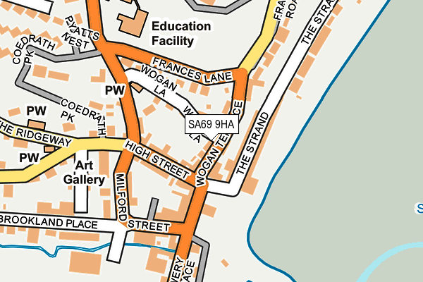 SA69 9HA map - OS OpenMap – Local (Ordnance Survey)