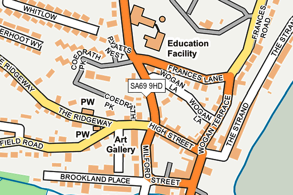 SA69 9HD map - OS OpenMap – Local (Ordnance Survey)