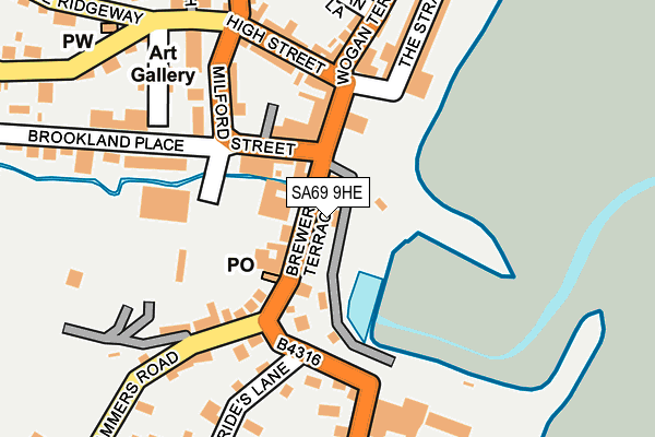 SA69 9HE map - OS OpenMap – Local (Ordnance Survey)