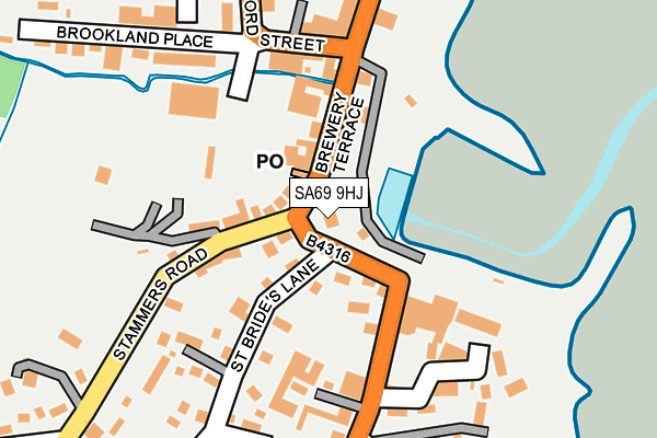 SA69 9HJ map - OS OpenMap – Local (Ordnance Survey)