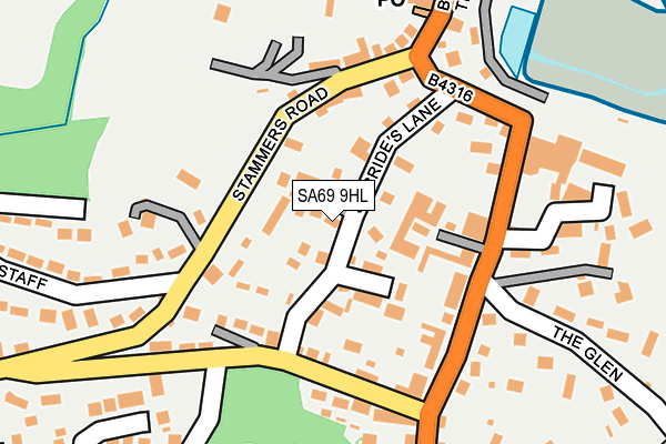 SA69 9HL map - OS OpenMap – Local (Ordnance Survey)