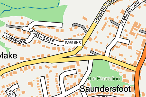 SA69 9HS map - OS OpenMap – Local (Ordnance Survey)