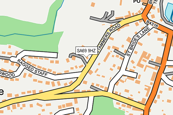 SA69 9HZ map - OS OpenMap – Local (Ordnance Survey)