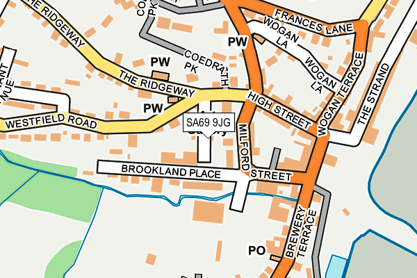 SA69 9JG map - OS OpenMap – Local (Ordnance Survey)