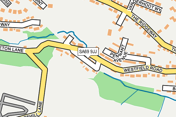 SA69 9JJ map - OS OpenMap – Local (Ordnance Survey)