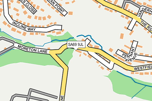 SA69 9JL map - OS OpenMap – Local (Ordnance Survey)