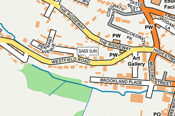 SA69 9JN map - OS OpenMap – Local (Ordnance Survey)