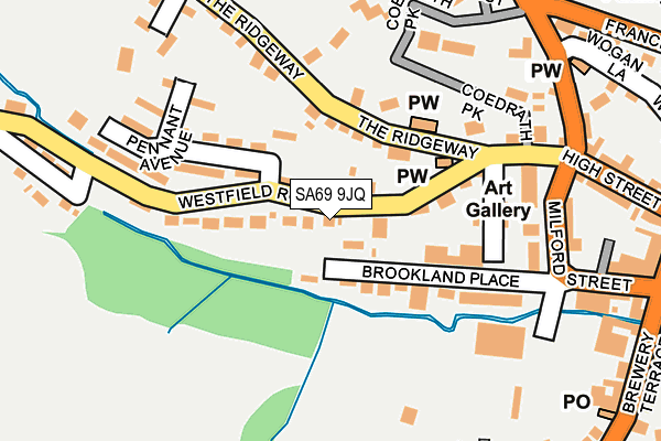 SA69 9JQ map - OS OpenMap – Local (Ordnance Survey)