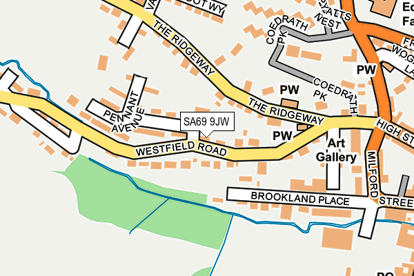 SA69 9JW map - OS OpenMap – Local (Ordnance Survey)