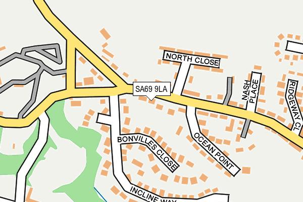 SA69 9LA map - OS OpenMap – Local (Ordnance Survey)