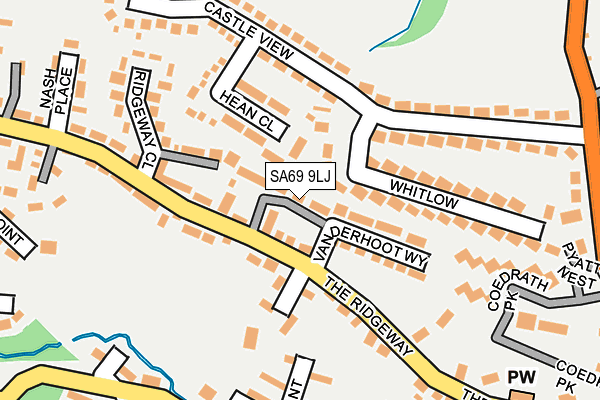 SA69 9LJ map - OS OpenMap – Local (Ordnance Survey)