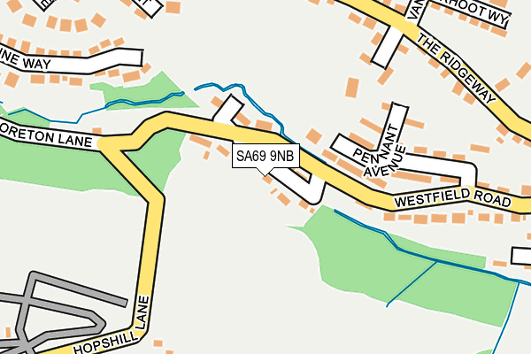 SA69 9NB map - OS OpenMap – Local (Ordnance Survey)