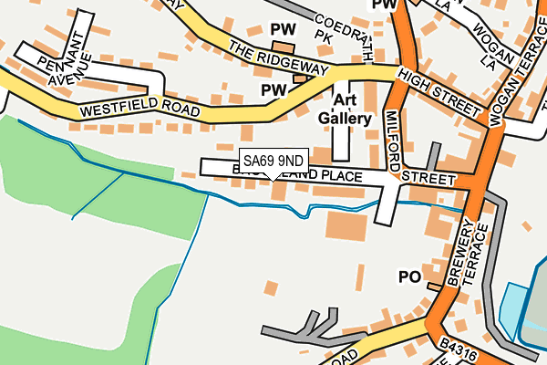 SA69 9ND map - OS OpenMap – Local (Ordnance Survey)