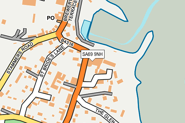 SA69 9NH map - OS OpenMap – Local (Ordnance Survey)