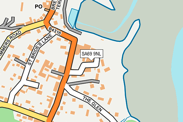 SA69 9NL map - OS OpenMap – Local (Ordnance Survey)