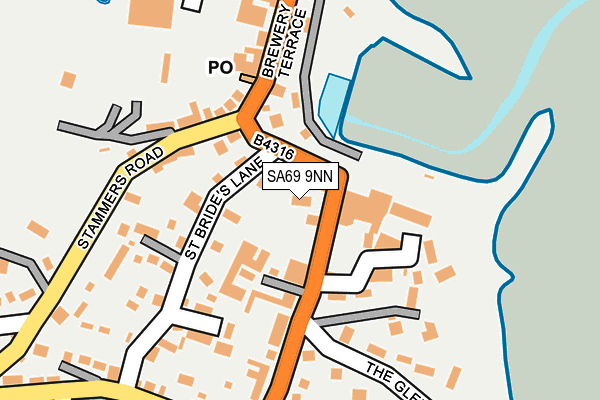 SA69 9NN map - OS OpenMap – Local (Ordnance Survey)