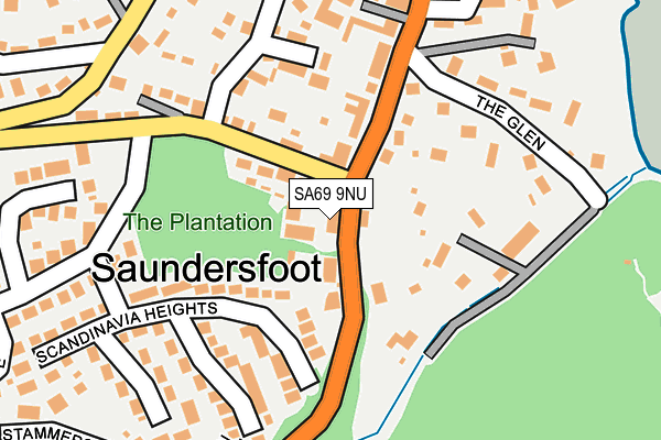 SA69 9NU map - OS OpenMap – Local (Ordnance Survey)