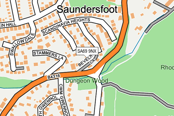 SA69 9NX map - OS OpenMap – Local (Ordnance Survey)