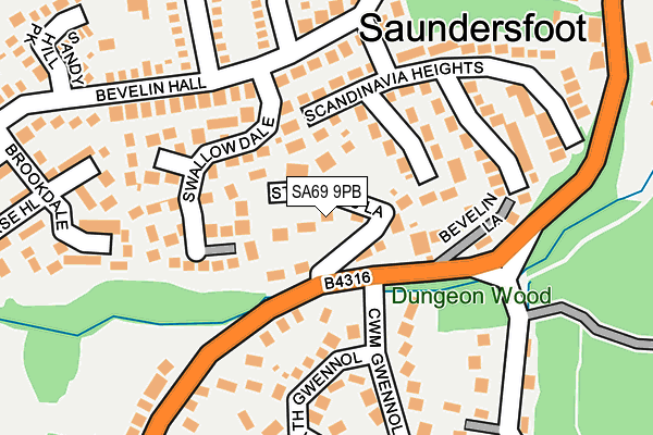 SA69 9PB map - OS OpenMap – Local (Ordnance Survey)