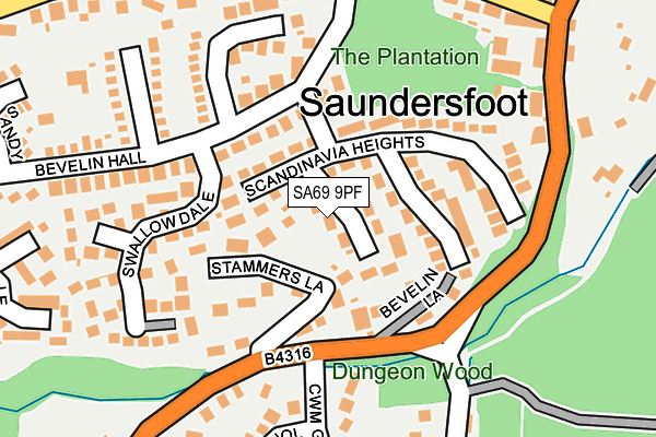 SA69 9PF map - OS OpenMap – Local (Ordnance Survey)