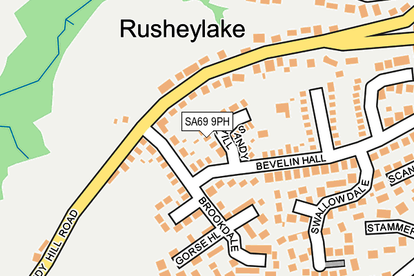 SA69 9PH map - OS OpenMap – Local (Ordnance Survey)