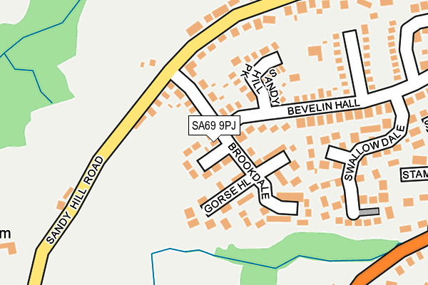 SA69 9PJ map - OS OpenMap – Local (Ordnance Survey)