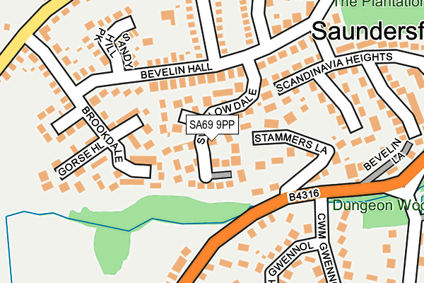 Map of SAYLANDS LIMITED at local scale