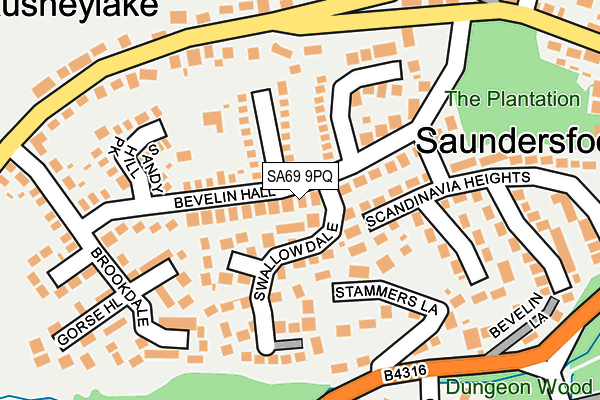 SA69 9PQ map - OS OpenMap – Local (Ordnance Survey)