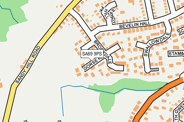 SA69 9PS map - OS OpenMap – Local (Ordnance Survey)