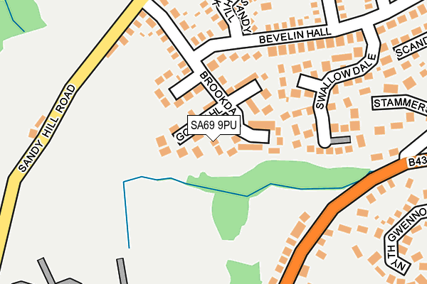 SA69 9PU map - OS OpenMap – Local (Ordnance Survey)