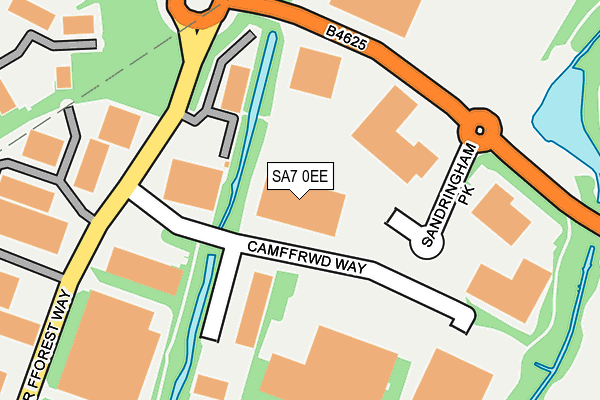 SA7 0EE map - OS OpenMap – Local (Ordnance Survey)