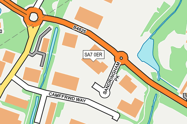 SA7 0ER map - OS OpenMap – Local (Ordnance Survey)