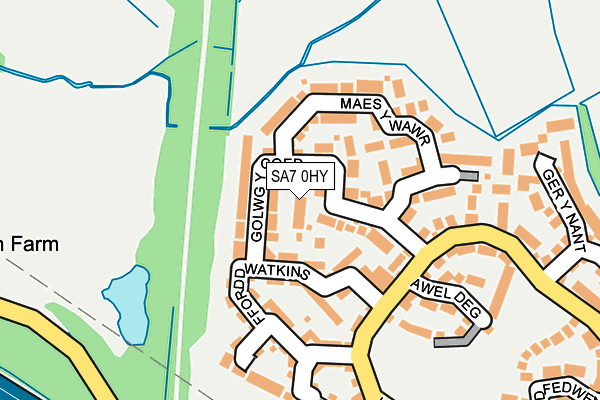 SA7 0HY map - OS OpenMap – Local (Ordnance Survey)