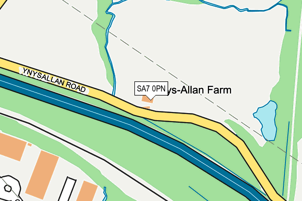 SA7 0PN map - OS OpenMap – Local (Ordnance Survey)