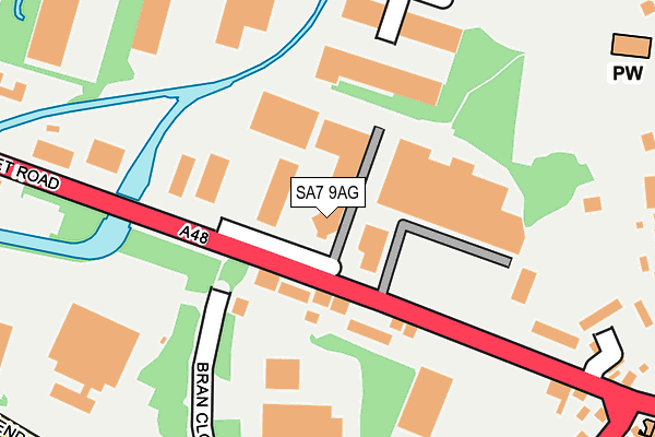 SA7 9AG map - OS OpenMap – Local (Ordnance Survey)