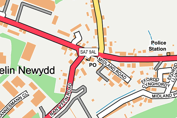 SA7 9AL map - OS OpenMap – Local (Ordnance Survey)