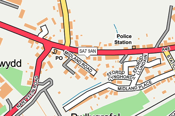 SA7 9AN map - OS OpenMap – Local (Ordnance Survey)