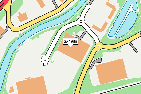 SA7 9BB map - OS OpenMap – Local (Ordnance Survey)