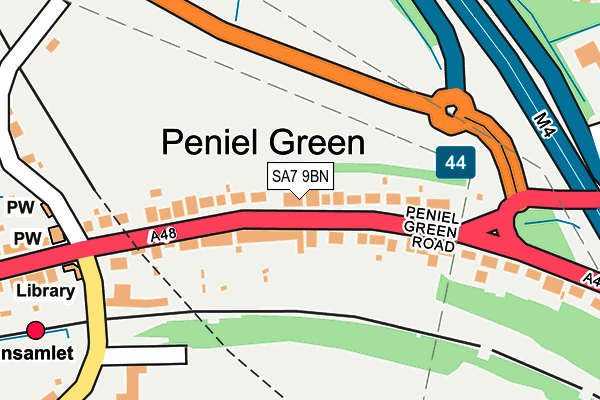 SA7 9BN map - OS OpenMap – Local (Ordnance Survey)