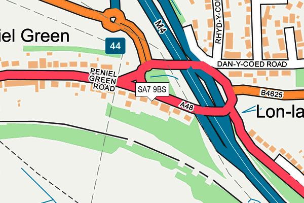 SA7 9BS map - OS OpenMap – Local (Ordnance Survey)