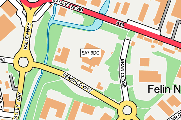 SA7 9DG map - OS OpenMap – Local (Ordnance Survey)