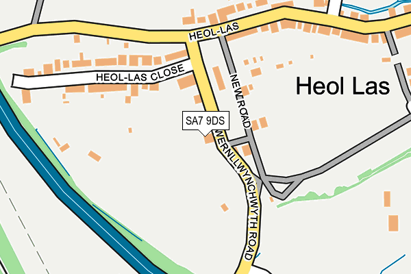 SA7 9DS map - OS OpenMap – Local (Ordnance Survey)