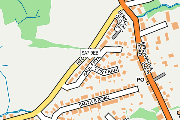 SA7 9EB map - OS OpenMap – Local (Ordnance Survey)