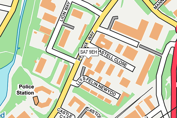 SA7 9EH map - OS OpenMap – Local (Ordnance Survey)