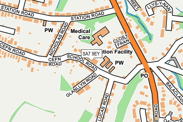 SA7 9EY map - OS OpenMap – Local (Ordnance Survey)