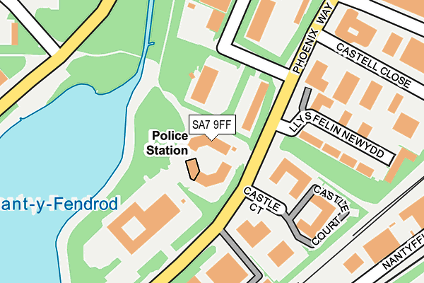 SA7 9FF map - OS OpenMap – Local (Ordnance Survey)
