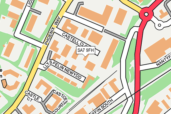 SA7 9FH map - OS OpenMap – Local (Ordnance Survey)